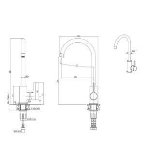 Смеситель Elleci C01 BIANCO ANTICO 62