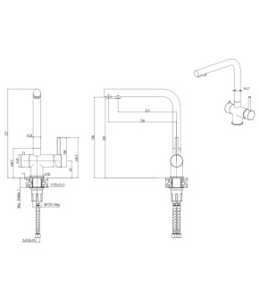 Смеситель Elleci T01 BIANCO TITANO 68