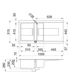 Мойка Elleci Sirex 475E black 86