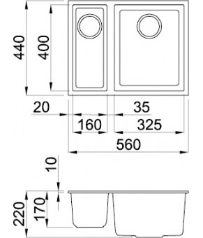 Мойка Elleci Q 150 under top black 86