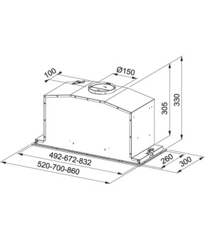 Витяжка Franke FBI 537 XS/BK 305.0528.070