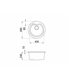 Мойка Elleci Ego Round full black 40