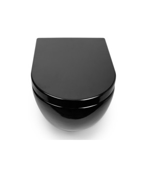 Унитаз подвесной с крышкой Newarc Modern Rimless Black Matt (3823B NEW)