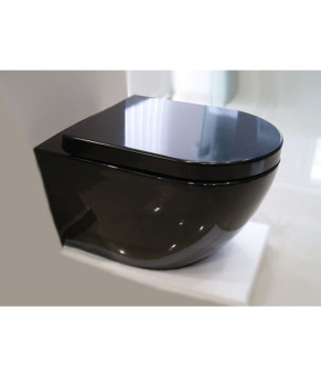 Унитаз подвесной с крышкой Newarc Modern Rimless Black Matt (3823B NEW)