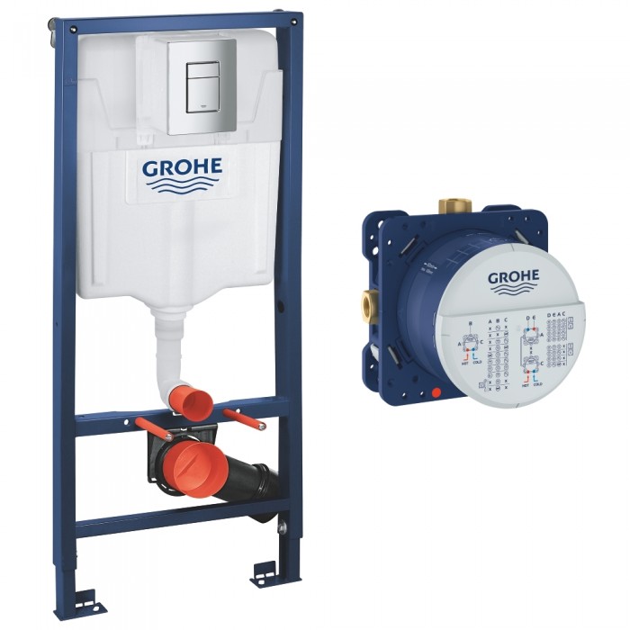 Комплект для подвесного унитаза с прокладкой   SmartBox GROHE Rapid SL 4в1 35600RSL