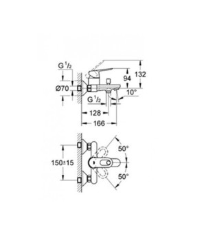 Смеситель для ванны Grohe BauLoop  32815000