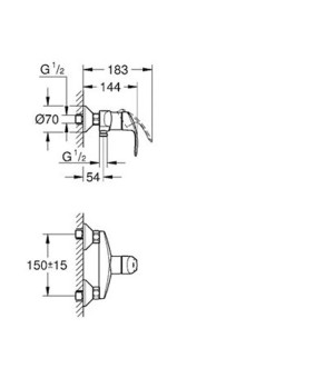 Смеситель GROHE Eurosmart New 33555002