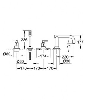 Смеситель Grohe Atrio Jota 19142000