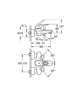 Смеситель Grohe Eurostyle 33591LS3