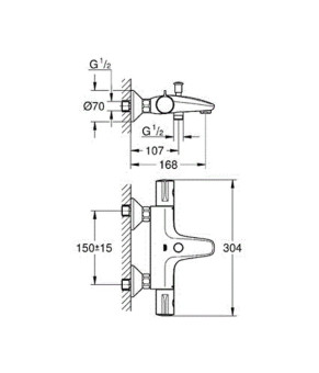 Смеситель Grohe Grohtherm 800 34567000