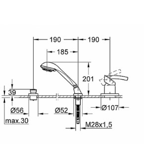 Смеситель Grohe Tenso 19154000