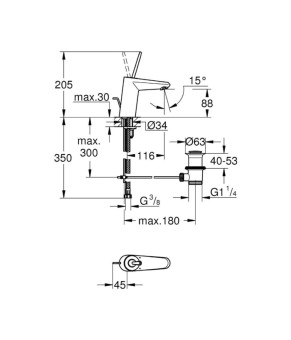 Смеситель Grohe Eurodisc Joy 23425000