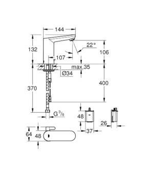 Смеситель Grohe Eurosmart Cosmopolitan 36327001