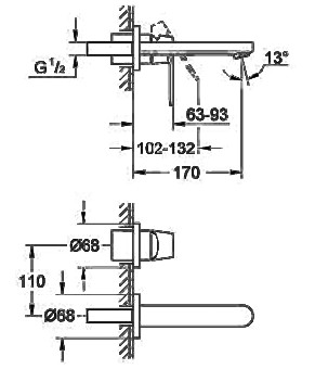Смеситель Grohe Eurosmart 19381000