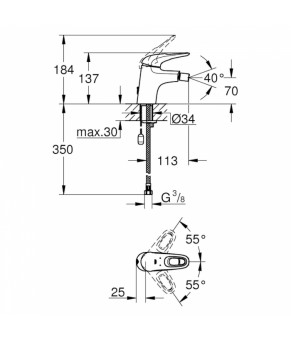 Смеситель Grohe EuroStyle 33566003