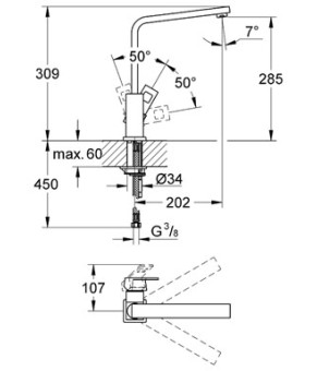 Смеситель Grohe Eurocube 31255000