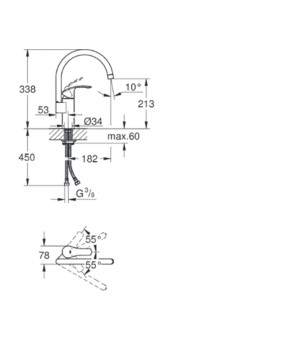 Смеситель Grohe Eurosmart 33202002