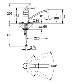 Смеситель Grohe Start Eco 31341000