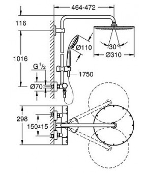 Душевая колонна Grohe Euphoria 26363000