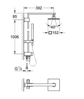 Душевая колонна Grohe Euphoria 27696000