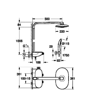 Душевая колонна Grohe Rainshower 26250000