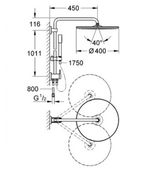 Душевая колонна Grohe Rainshower 27175000