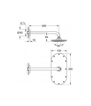 Верхний душ Grohe Rainshower 26068000