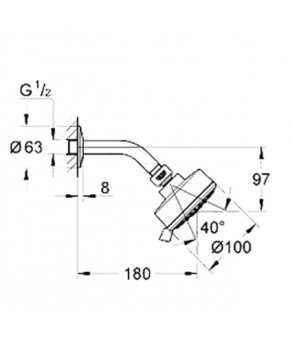 Верхний душ Grohe New Tempesta 26090001