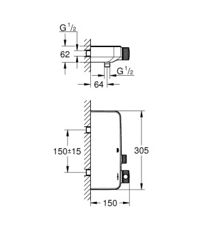 Смеситель Grohe Grohtherm SmartControl 34719000
