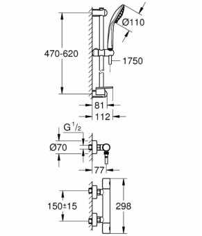 Смеситель GROHE Grohtherm 34286002