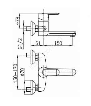 Смеситель Armatura Cyrkon 580-830-00