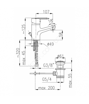 Смеситель Armatura Cyrkon 582-815-00