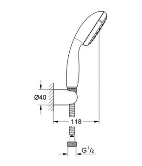 Душевой набор Grohe Vitalio Start 27944000