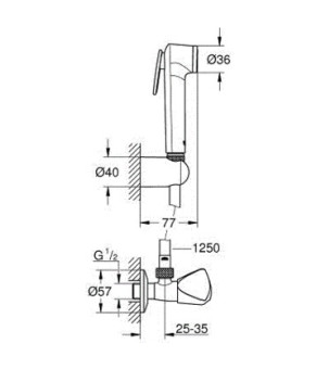 Гигиенический душ Grohe Tempesta-F 27514001
