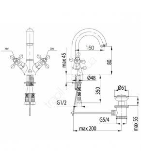 Смеситель Armatura Retro Classic 382-324-00