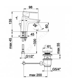 Смеситель Armatura German 4512-814-00