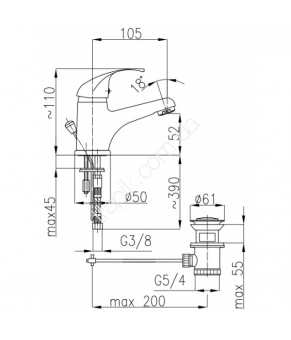 Смеситель Armatura Ecokran 5512-825-00