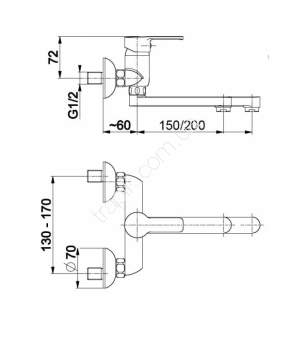 Смеситель Armatura Jadeit 5210-810-00