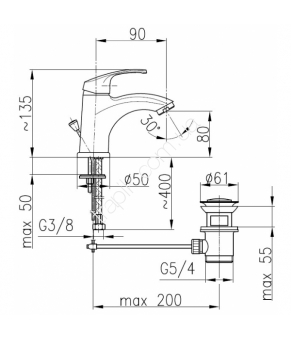 Смеситель Armatura Krzem 4212-815-00