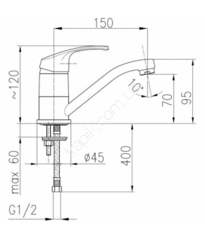 Смеситель Armatura Krzem 4212-914-00