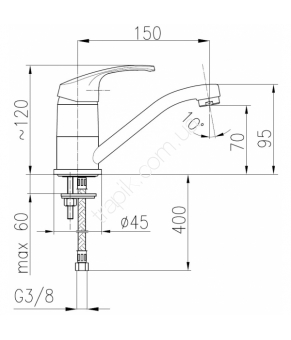 Смеситель Armatura Krzem 4212-915-00