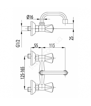 Смеситель Armatura Standard 300-110-00