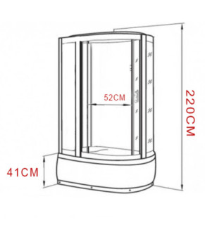 Душевой бокс Atlantis AKL 120P ECO (GR) L