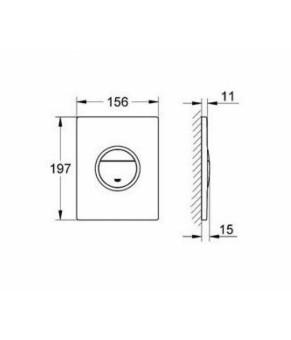 Клавиша смыва Grohe Nova 38809000