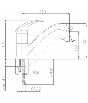 Смеситель Armatura Ametyst 403-914-00