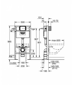 Инсталляция Grohe Rapid SL 38586001