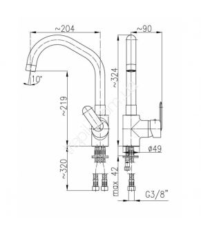 Смеситель Armatura Cyrkon 583-615-00
