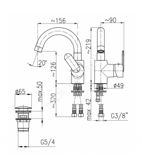 Смеситель Armatura Cyrkon 583-725-00