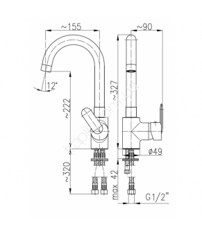 Смеситель Armatura Cyrkon 583-824-00