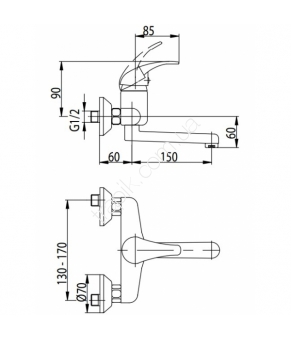Смеситель Armatura Nefryt 500-810-00